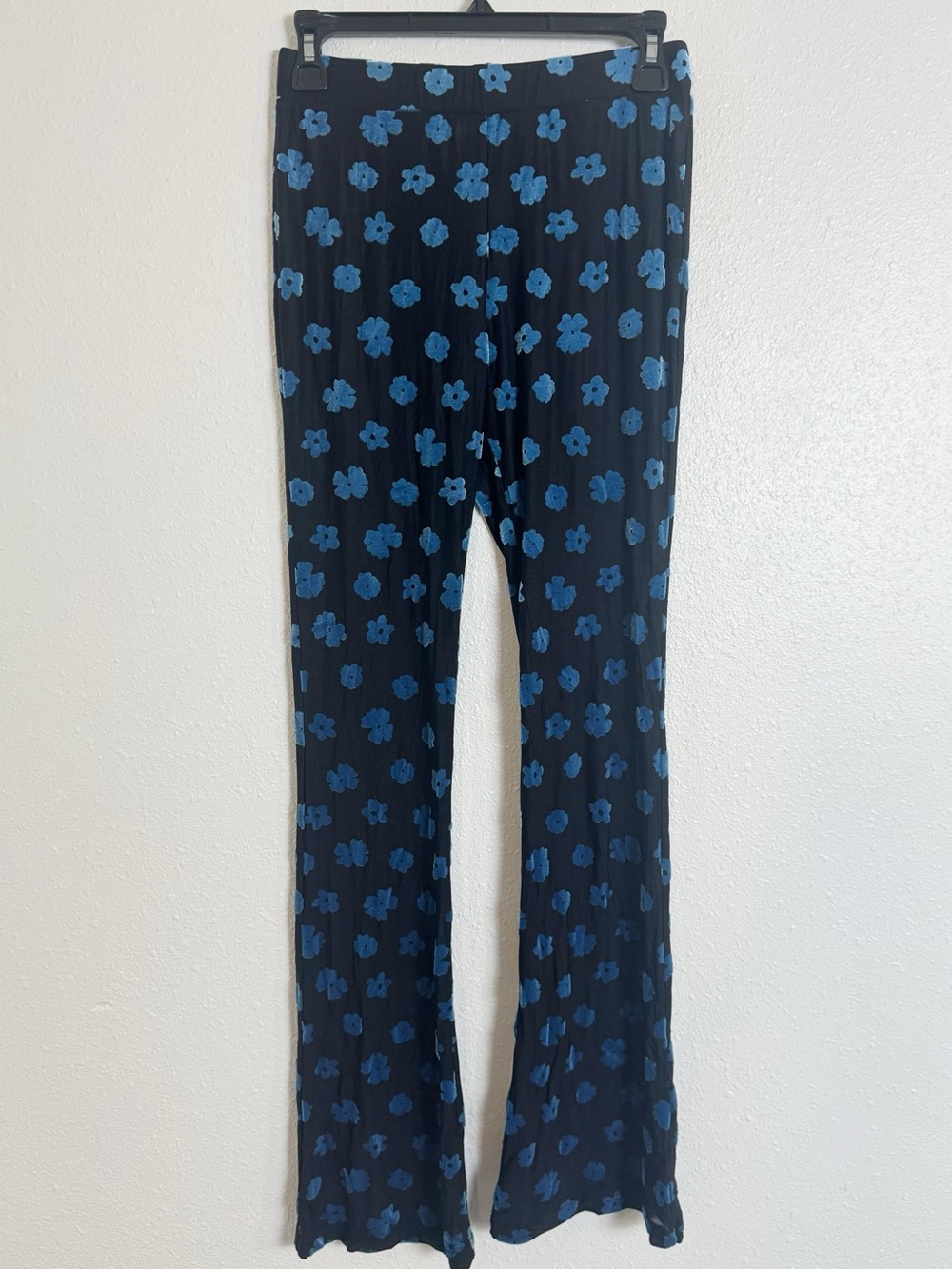 Stine Goya Henry velvet floral devore flare leggings